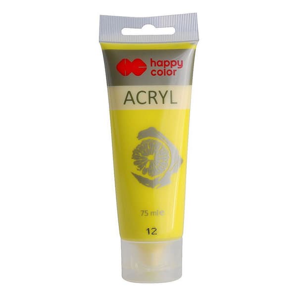 Akrylfärg 75ml citron HAPPY COLOR