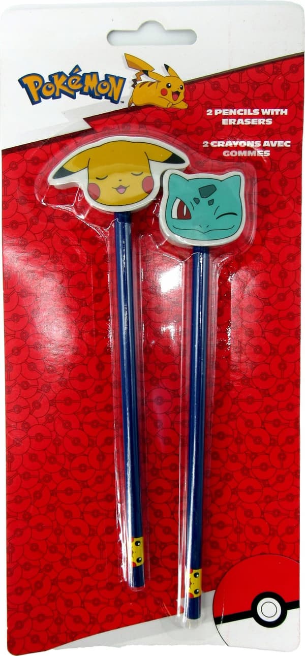 Pokémon Set med pennor med suddgummi
