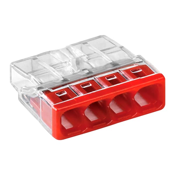 Wago-pikaliitin 2273-204 4X0,5-2,5 MM2 punainen 5 kpl.
