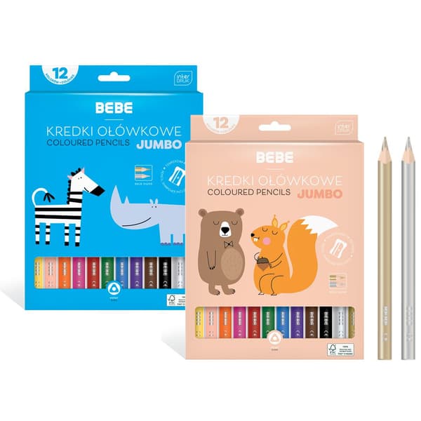 Jumbo BB Kids blyanter 12 farver