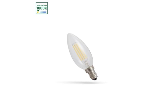LED Plade E-14 230V 4W COG 1800K Klart Spektrum
