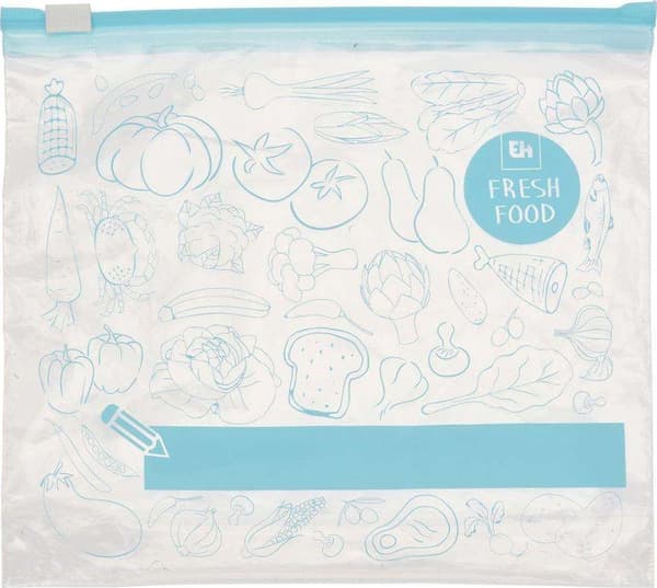 Excellent Houseware Påsar Förvaringspåsar för Mat 15 x 1L