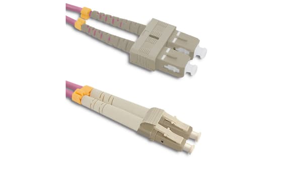 Qoltec Optisk Patchkabel LC/UPC - SC/UPC MM 50/125 OM4 1m (54348)