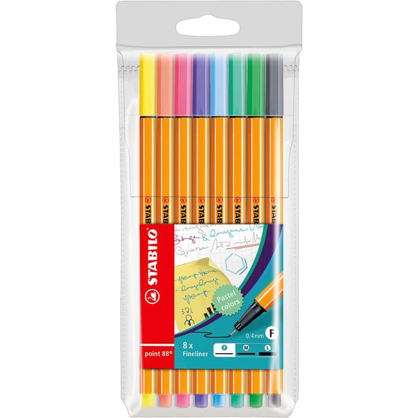 Stabilo Paper point 8 farver pastel