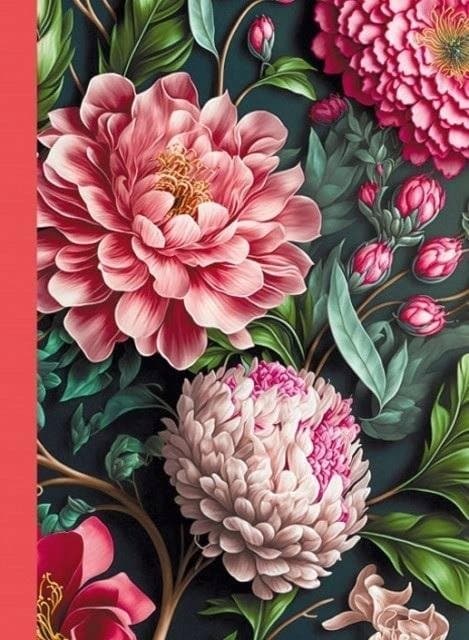 Koristemuistikirja 105x148/48K ruudullinen TW Flora