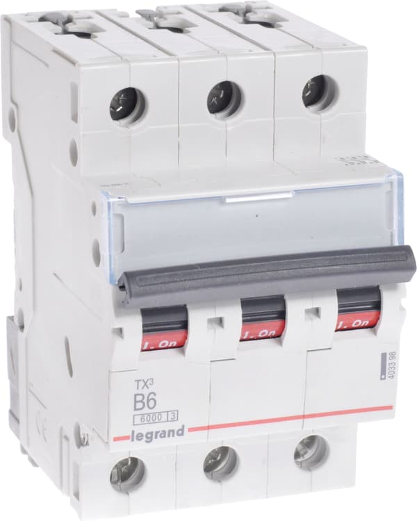 Legrand Strømafbryder S303 B6 TX3 6A 6kA 403398