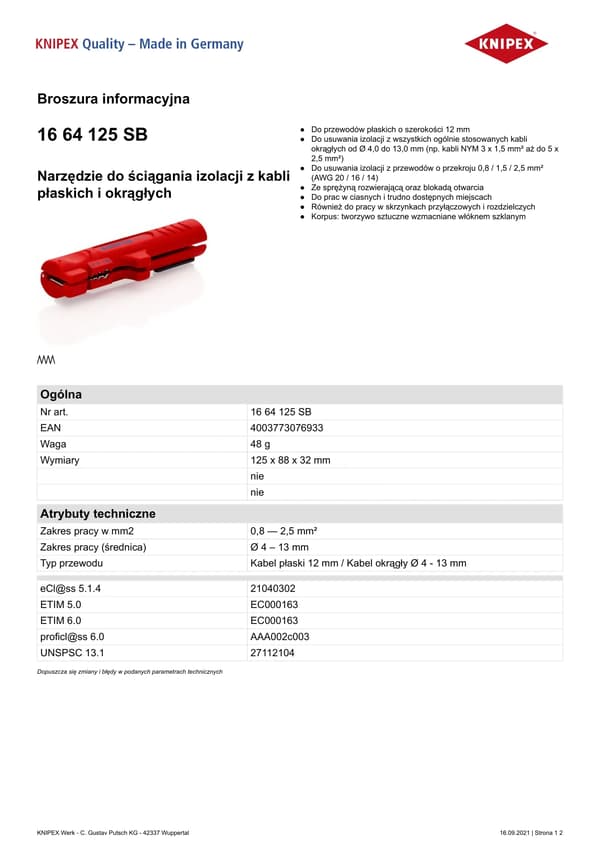 Knipex Afisoleringsværktøj (1664125SB)
