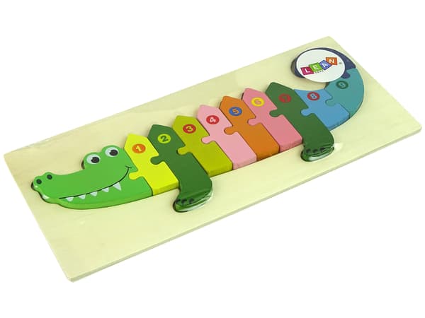 Träpussel Krokodilnummer