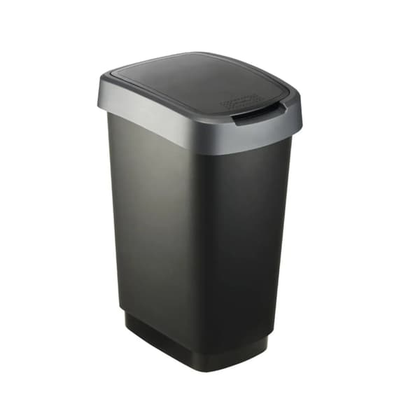 Affaldskurv Rotho Twist til sortering, vippefunktion, 25L grå (TWIST 25L pin)