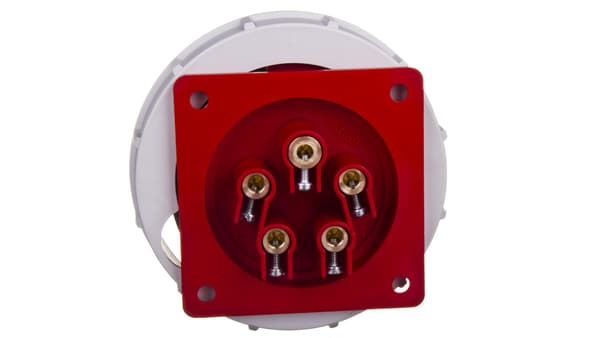 Laitepistotulppa 32A 5P 400V punainen IP67 6252-6