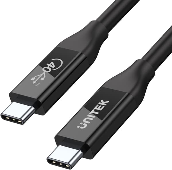 Kabel Unitek C14100BK-0.8M USB-C 4.0, 40 Gbps, 8K, M/M, 0.8m