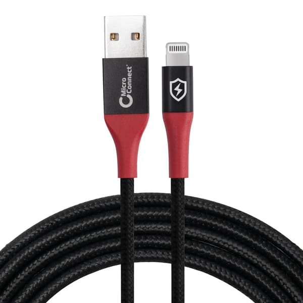 MicroConnect Safe Charge USB-A til Lightning Data Blocker-kabel 1,5 m