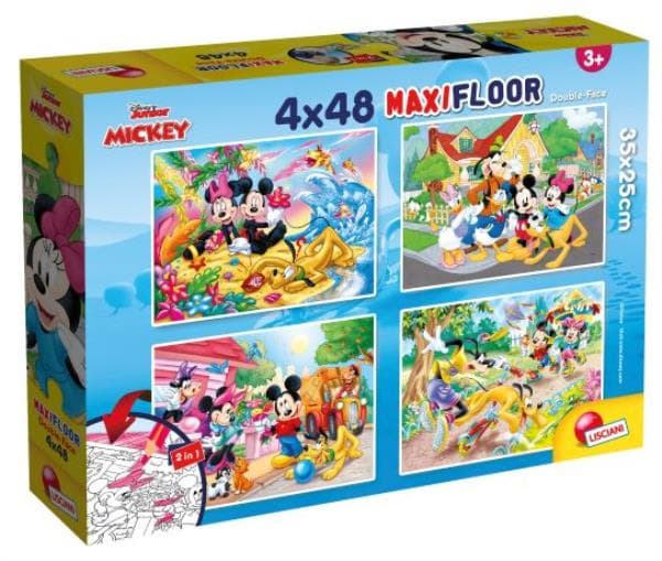 Lisciani Puslespil Supermaxi 4x48 Mickey Mouse