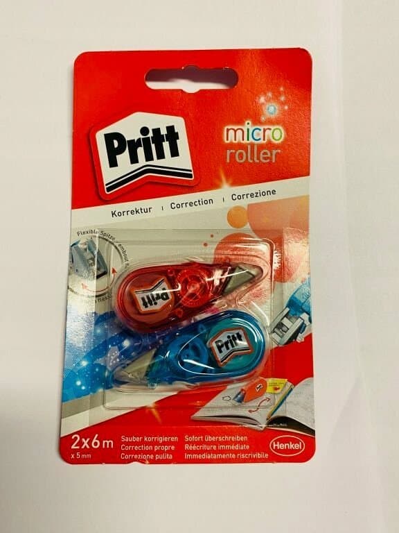 Pritt Korrekturroller Micro, bredde 5 mm, længde 6 m, 2 stk