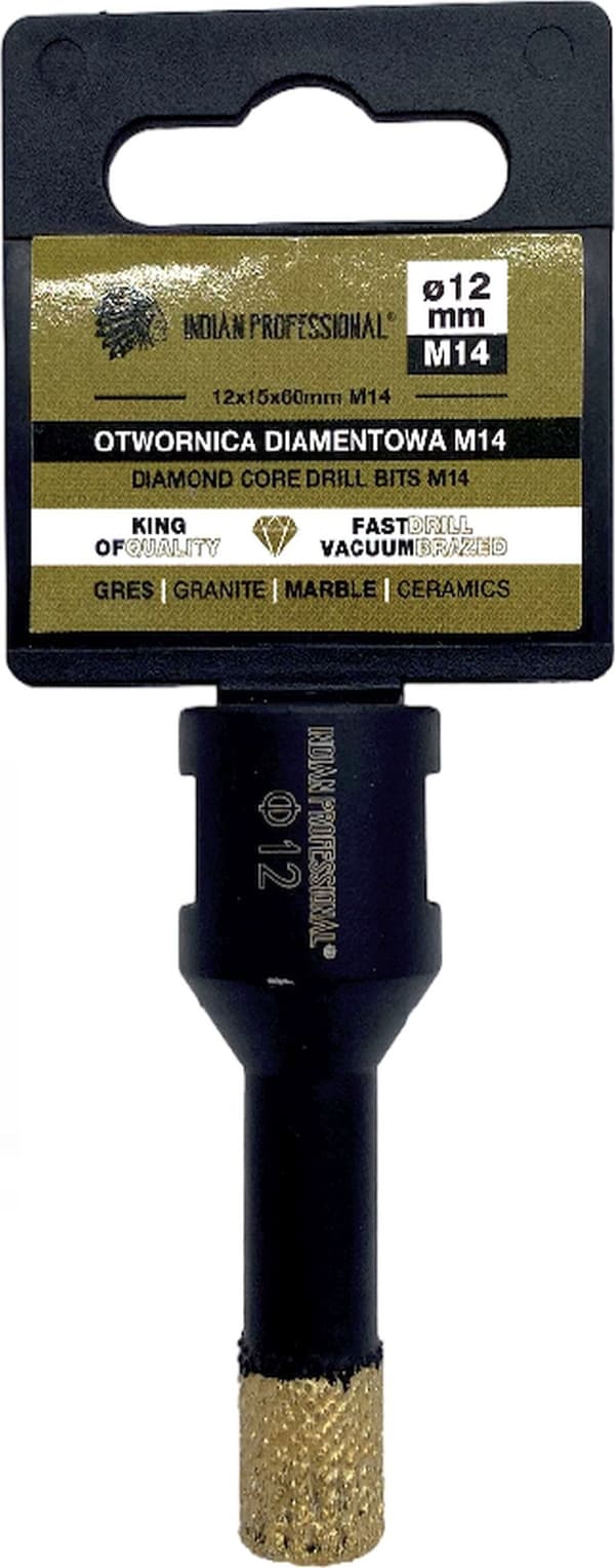 INDIAN PROFESSIONAL DIAMANTKRONE M14 12mm TØRBORING/INDIAN PROFESSIONAL