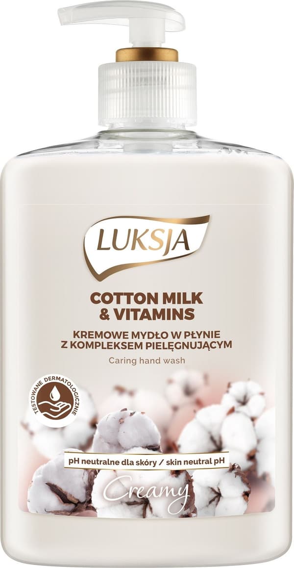 Luksja Luksja Flydende Sæbe Cremet Bomuldsmælk & Vitaminer 500ml