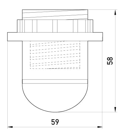 PLASTFATNING MED RING E27 SORT
