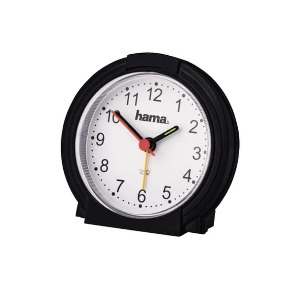 Hama Väckarklocka Classic tyst svart/vit 186335