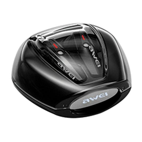 AWEI Bluetooth 5.3 T25 TWS hovedtelefoner + dockingstation sort/sort