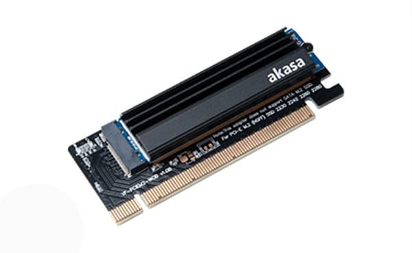 Akasa Akasa M.2 PCIe Adapter med køler - sort