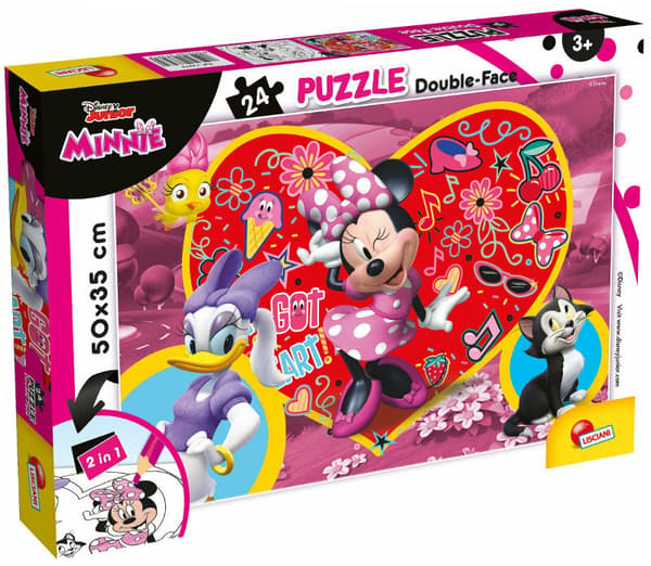 Lisciani Dobbeltsidet Puslespil 24el Minnie Mouse 73979