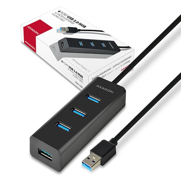 AXAGON HUE-S2BL - hub - 4 porte