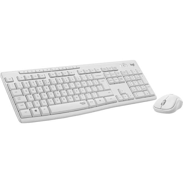 Logitech tyst tangentbord och musset MK295 - QWERTY - Vit