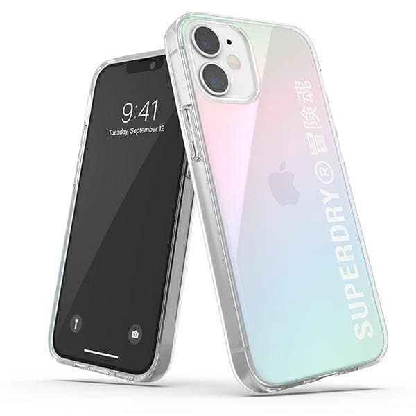 SuperDry Snap iPhone 12 mini genomskinligt fodral gradient 42598