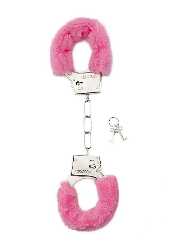 Pälsbeklädda handbojor - Rosa