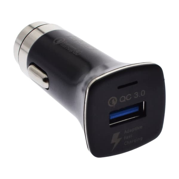 2GO USB 3100mA USB-A QC 3.0 Bil Hurtigoplader Sort