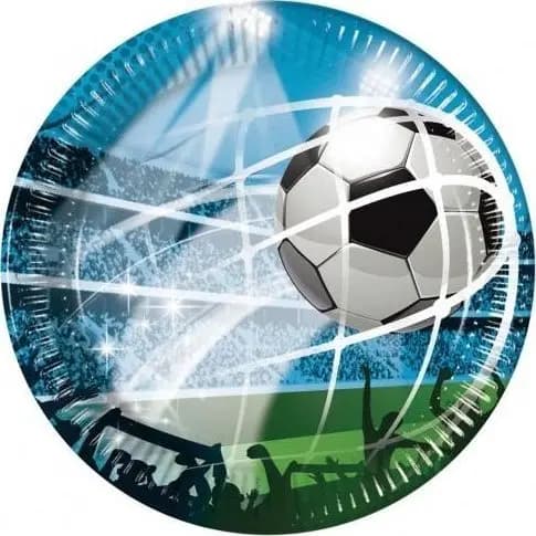 Papperstallrikar Fotbollsfans 23cm 8st Godan