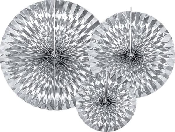 Dekorativa rosetter, silver (1 st/3 st)