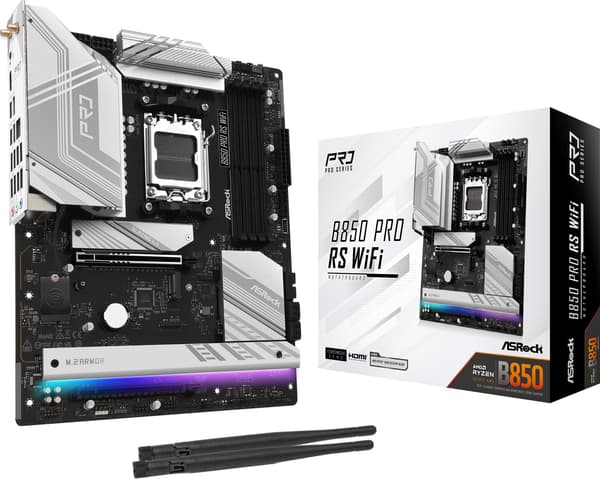 ASRock B850 Pro RS WiFI - moderkort - ATX - Socket AM5 - AMD B850