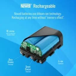 Newell erstatningsbatteri Li-42B til Olympus