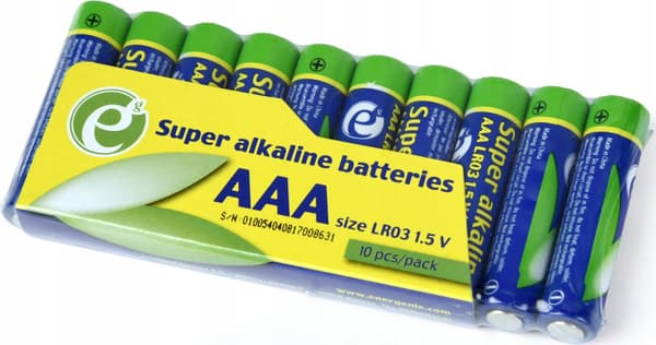 GEMBIRD Super Alkaline AAA-paristot 10 kpl:n pakkaus