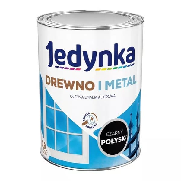 ALKYDMALING TIL TRÆ OG METAL SORT 0,9L