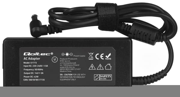 Qoltec - strømforsyningsadapter - 42 W