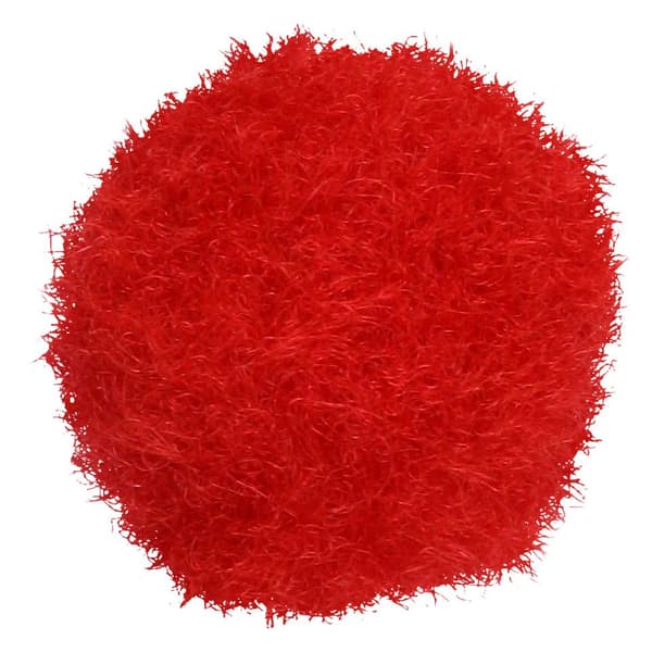 Polyester pomponer 18mm rød 15stk