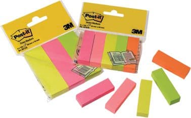 3M Pappersindexflikar 3M Post-It neon 5 färger x 100 st (13K042A)