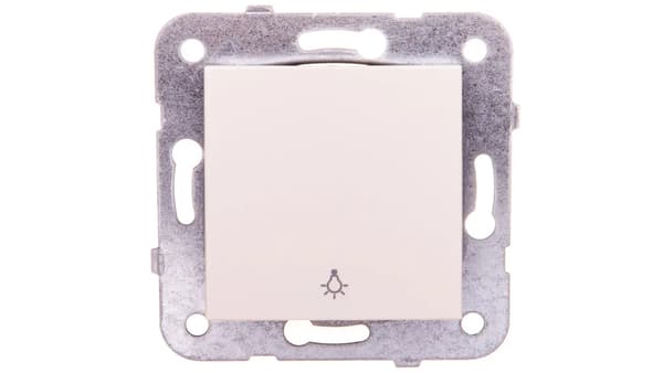 Karre-knap med lyssymbol, farve creme/90963703