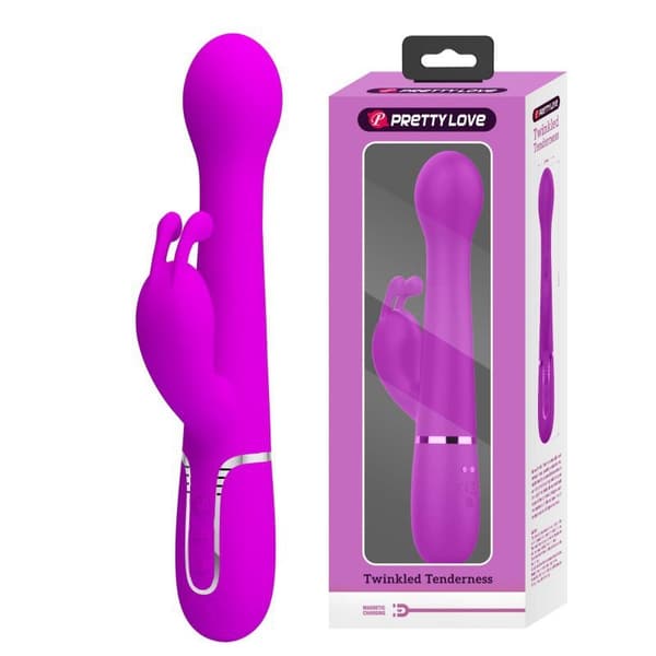 PRETTY LOVE - Dejon Twinkled Tenderness Lila, 7 vibrationsfunktioner 4 stötfunktioner 4 rotationsfunktioner
