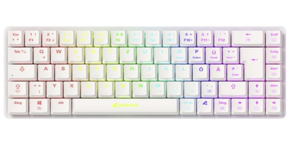 PureWriter W65 (vit, ingen layout, Kailh Choc V2 Low Profile Red)