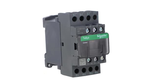 TeSys Deca Effektkontaktor 25A AC1 4P 24V DC 1S 1Å LC1DT25BD
