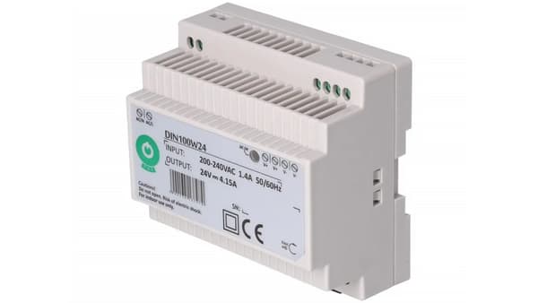 DIN-skinne strømforsyning 24V 100W