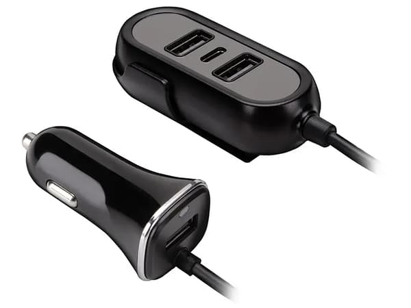 Tracer Multicharge Batteriladdare 3x USB-A 1x USB-C 7.2 A (TRAADA46351)