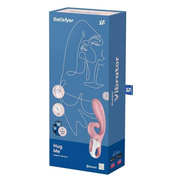 Satisfyer Hug Me Intim Dubbelmotor Silikonsystem Rosa Bluetooth