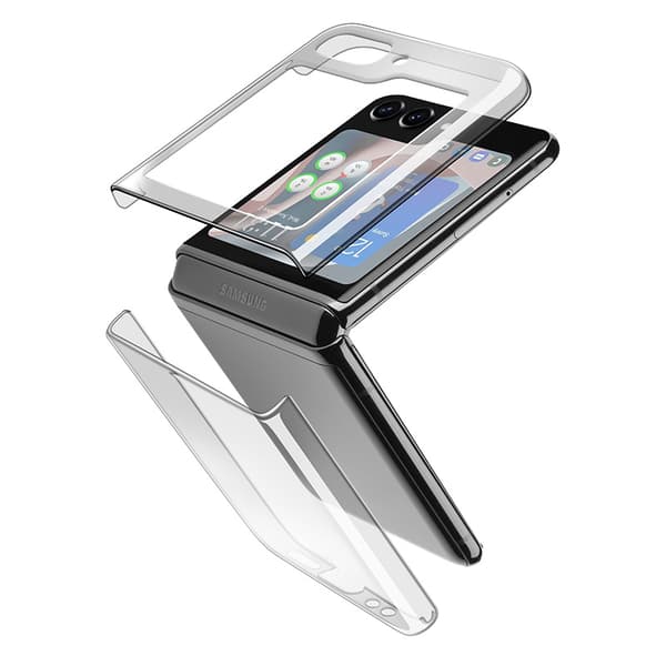 Cellularline Clear Case - Samsung Galaxy Z Flip 5 Fodral (Transparent)