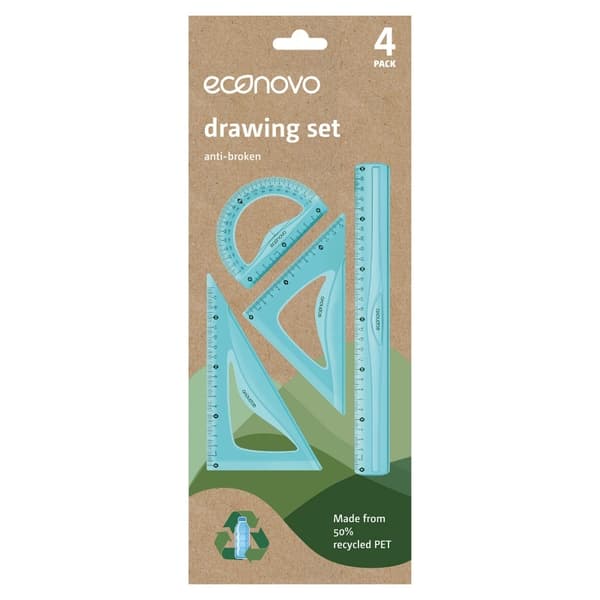 Geometrisæt KEYROAD, 30 cm, 4 dele, mix af farver