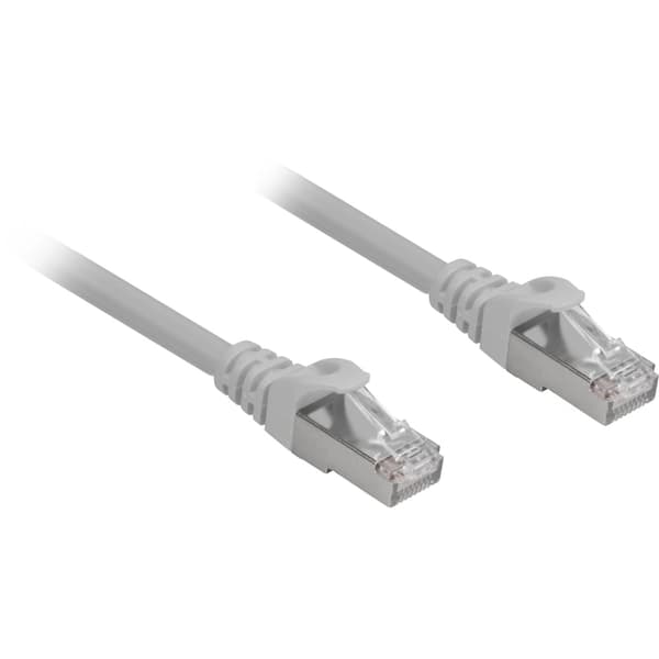 Patchkabel RJ45 Cat.6a SFTP (grå, 15 meter, LSOH (halogenfri))