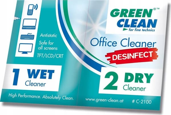 Green Clean Klude Kontorrens Desinfektion 10 sæt